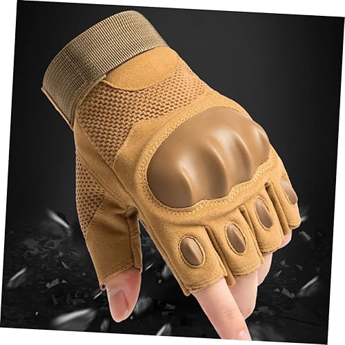 Miniatura 4 de 1 Pair Ridding Gloves Fingerless Gloves Mens Motorcycle Gloves Fitness Gloves for Men Half Riding Gloves