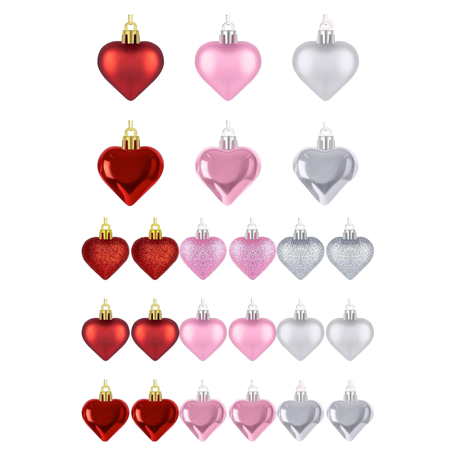 Elnwnnkc 24pcs Valentine ' s Day Heart Shaped Decorations for Weddings and Celebrations a Charming Atmosphere Heart Shaped Pendant
