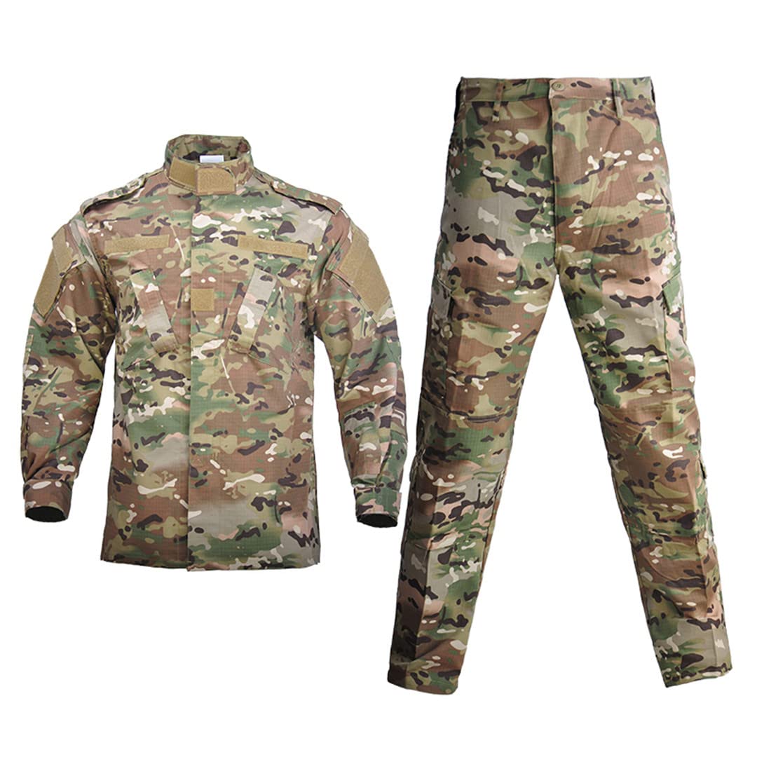 Tuta Tattica Militare Mimetica Da Uomo, Abbigliamento Forze Soldato, Allenamento Combattimento, Giacca Da Uomo, Tuta Deserto Pitone M (70-80 Kg) Confezione Da 1 - Foto 3