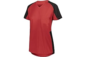 Augusta Sportswear Women's Ladies Cutter Softball Jersey: A Vibrant and Breathable V-Neck Tee