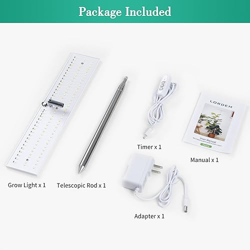 Miniatura 7 de LORDEM Luces de cultivo para plantas de interior de espectro completo, luces de plantas altas para cultivo en interiores, lámpara de crecimiento Luz