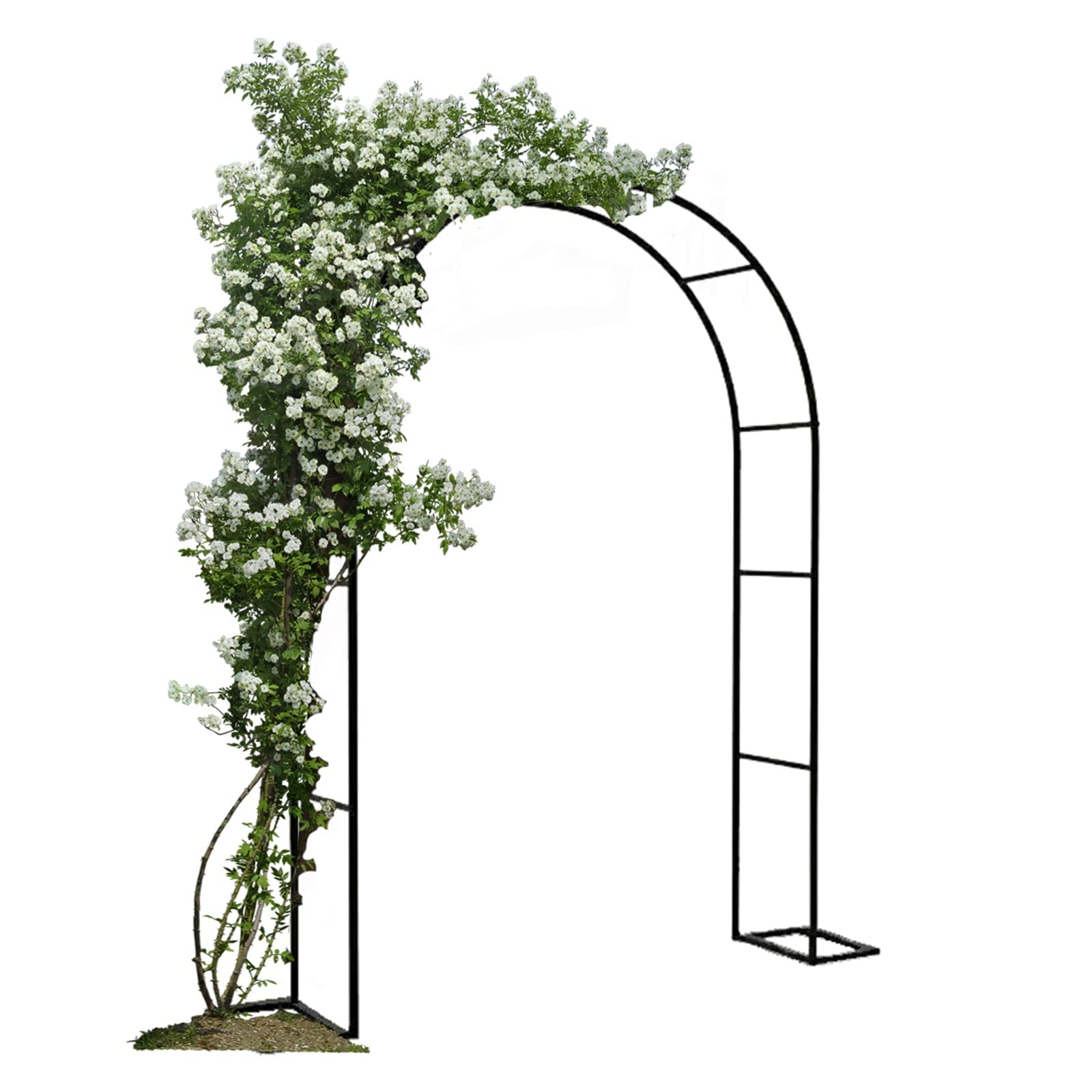 180 350 cm di larghezza arco per rose da giardino in metallo traliccio cancello per piante rampicanti e rose, decorazione per matrimoni, supporto floreale, design resistente nero (dimensioni: 180 x