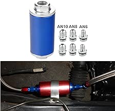 Dewhel Universal Racing Blue AN6 AN8 AN10 High Flow Motorsport Rally Racing Alloy Fuel Filter With Steel filte PETROL DIESEL FUEL Blue - coolthings.us