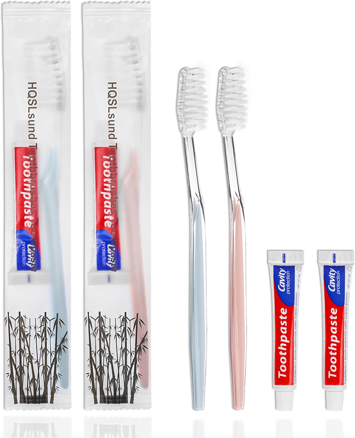 HQSLsund 30 pcs Disposable Toothbrushes with Toothpaste