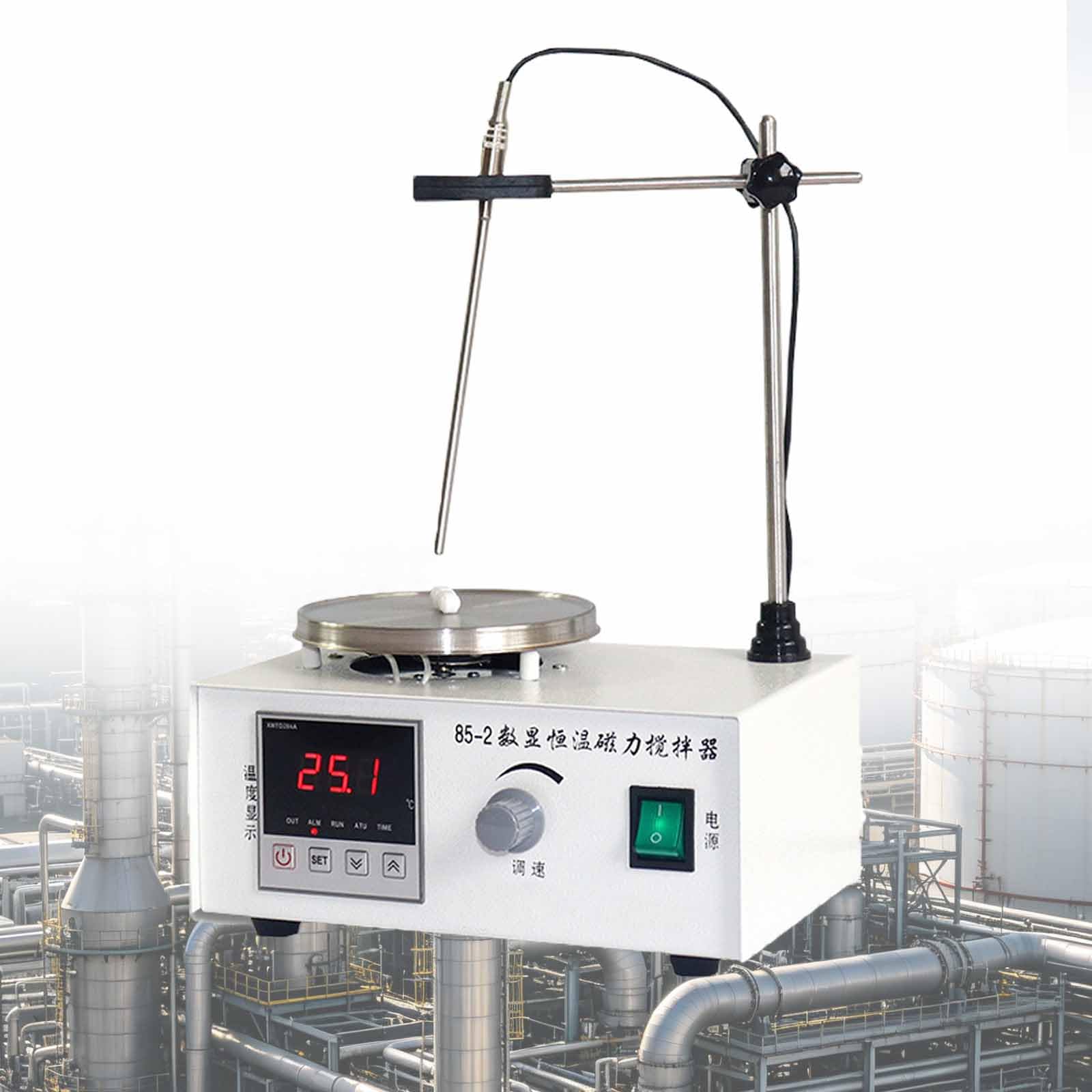 Magnetische Heizplatte mit konstanter Temperatur, digitales Display, Magnetrühr-Laborausrüstung mit digitaler Temperaturanzeige, 2400 U/min stufenlose Geschwindigkeit, stabile Struktur, für Labor