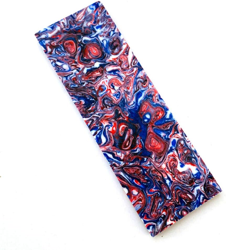 1 Pair Knife Handle Scales Colorful Resin Handles Slabs Knives Custom DIY Material Tools for Blank Blades Jewelry Making (120X40X30MM,C)