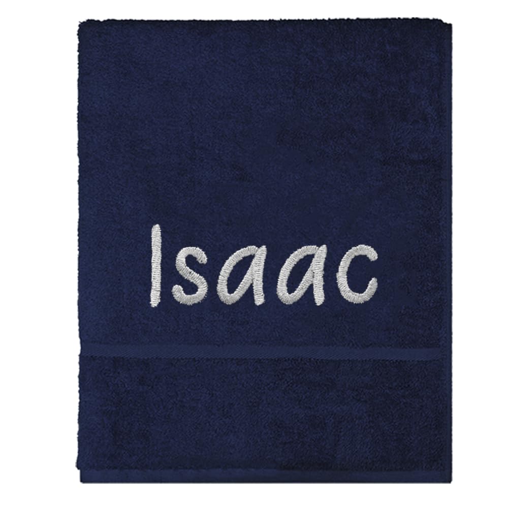 TeddyT's Personalised School Hand Towel with Embroidered Name (Navy Blue)