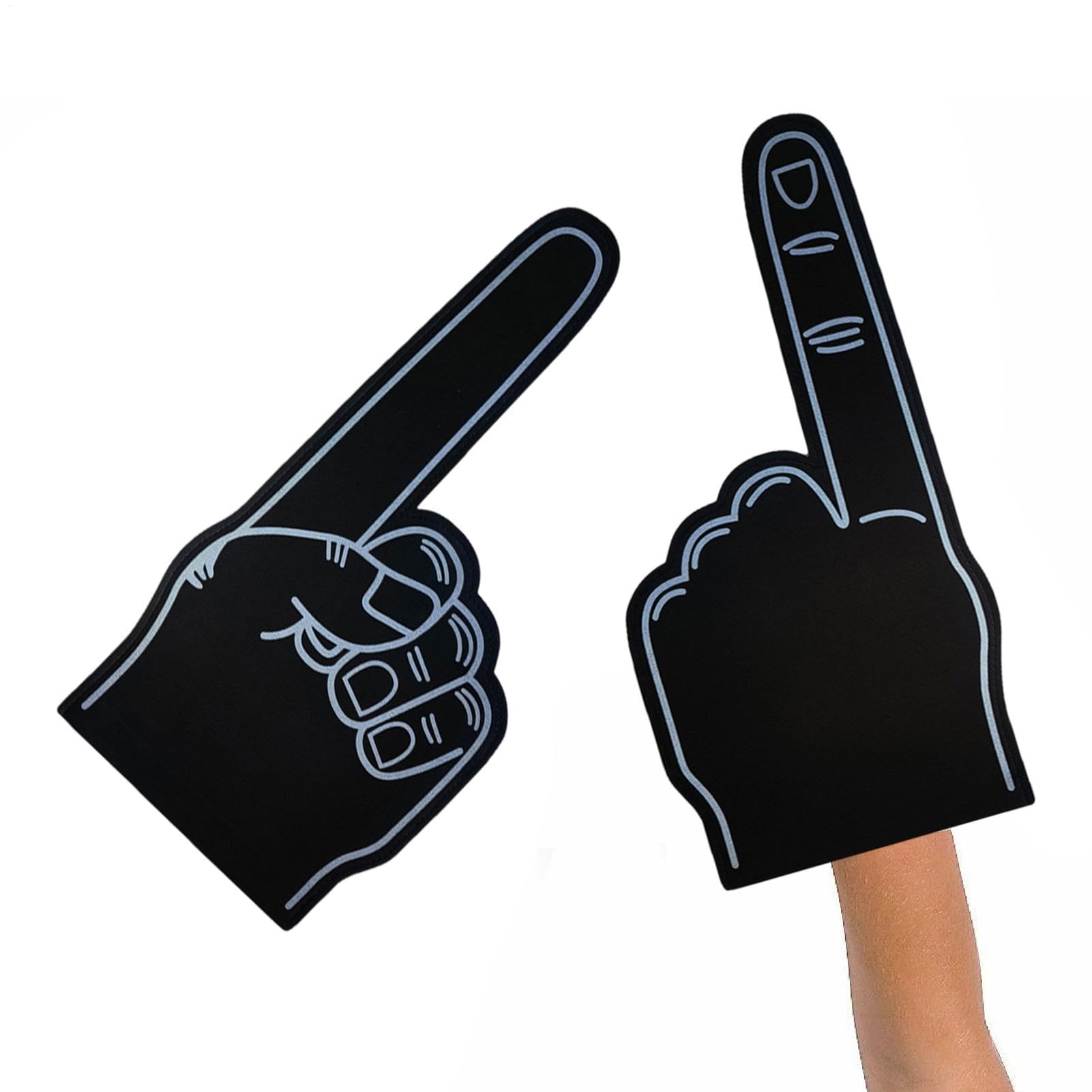 Riesige Schaumstoff-Fingerhandschuhe – 45,7 cm Einzelfinger-Cheerleading-Handschuhe, Sport-Fan, Schaumstoff-Finger | Wir sind die Nummer 1 für Heimwerker, Cheerleading-Requisiten, Fußballspiele