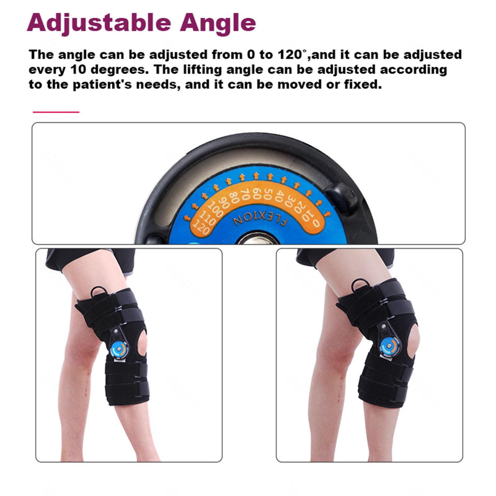 Rodillera ortopédica con bisagras para varo valgo, rodillera ortopédica ajustable, estabilizador de rodilla, soportes ortopédicos para piernas para hombres y mujeres, LCA, LCP, desgarro de menisco,