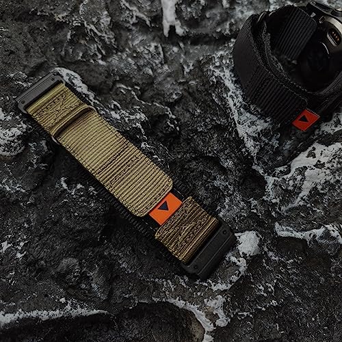 Bracelet nylon 22mm Garmin Fenix 7 Epix Pro 47mm Instinct 2 boucle ajustable