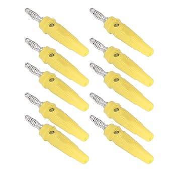 Ubersweet Banana Socket Terminal, Banana Plug Connector Long Service Life Widely Used for Industrial Equipment(Yellow)