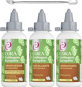 Kit Cutilagem Europeia Pistache Cora + Espátula Empurrador