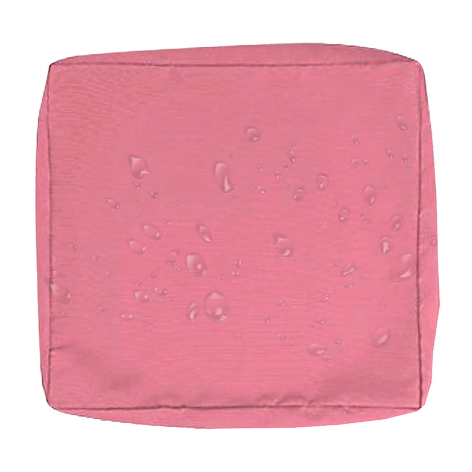 uyeoco 1/2/4-Pack Seat Cushion Covers Waterproof with Zipper, 60x60cm & 50x50cm for Garden Furniture, Seat Pads Cover for Indoor & Outdoor Sofa/Chair Patio Rattan Furniture(Peach,1-PACK_50X50X5CM)