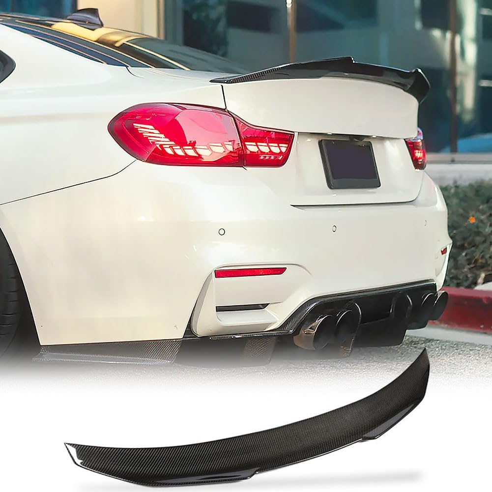 MCARCAR KIT Carbon Fiber Trunk Spoiler for BMW 4 Series M4 F82 Coupe 2014-2019 Rear Boot Duckbill Highkick Wing Lip Factory Outlet
