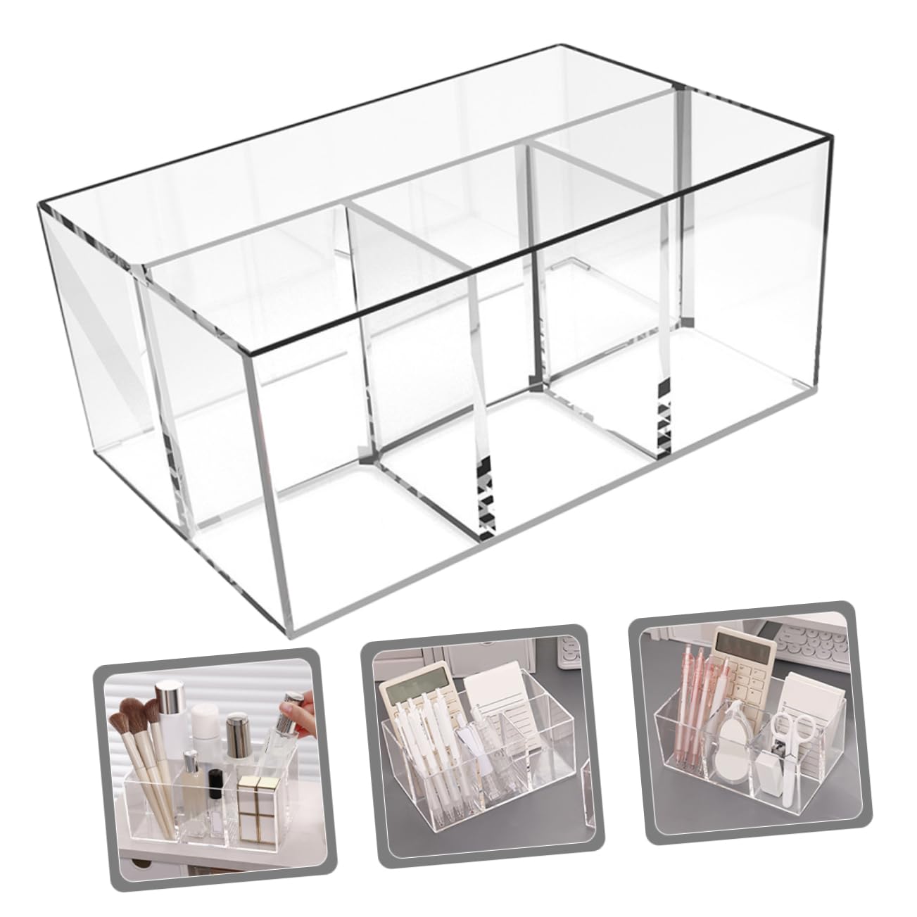 Cabilock 4 Piezas Titular De Cepillo Cosmético Organizador De Maquillaje Organizador Cosmético Perfume Bolígrafo Automático Hacer Cajones Organizadores De Maquillaje Cubierto PD Transparent
