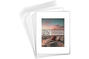 Golden State Art White 11x14 Frame with Mat for 8x10 Pictures, 25-Pack
