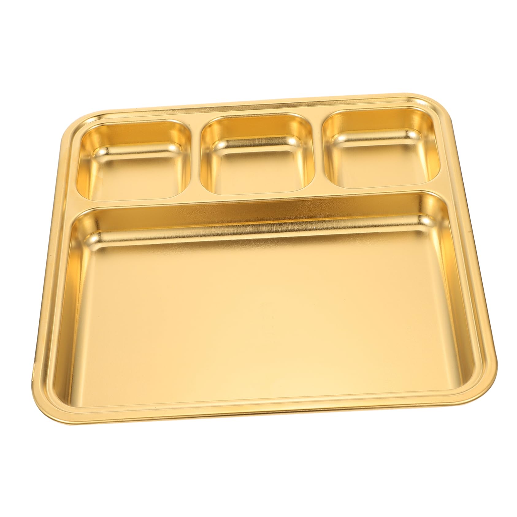 CIYODO Stainless Steel Plate Divided Serving Platter Set Compartment Plates for Food