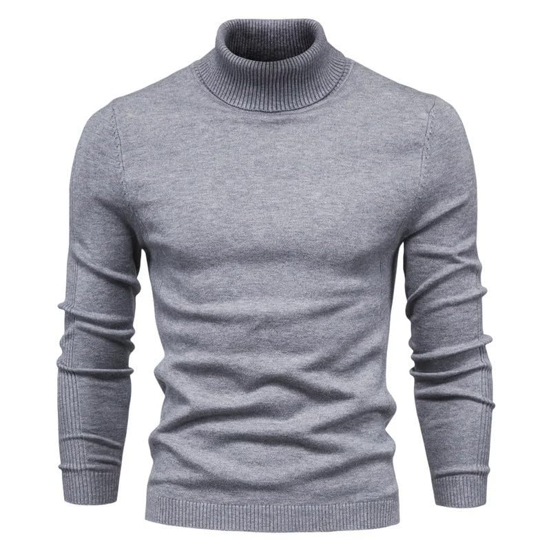 Men's Warm Turtleneck Sweater, Long Sleeve Casual Male Knits Sweaters Slim Fit Knit Turtleneck Sweater2