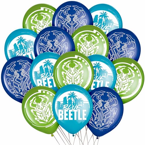 Image of Latex Balloons - 12 inch - Perfect for Birthdays, Theme Days & Special Events, Blue Beetle, Pack of 6
