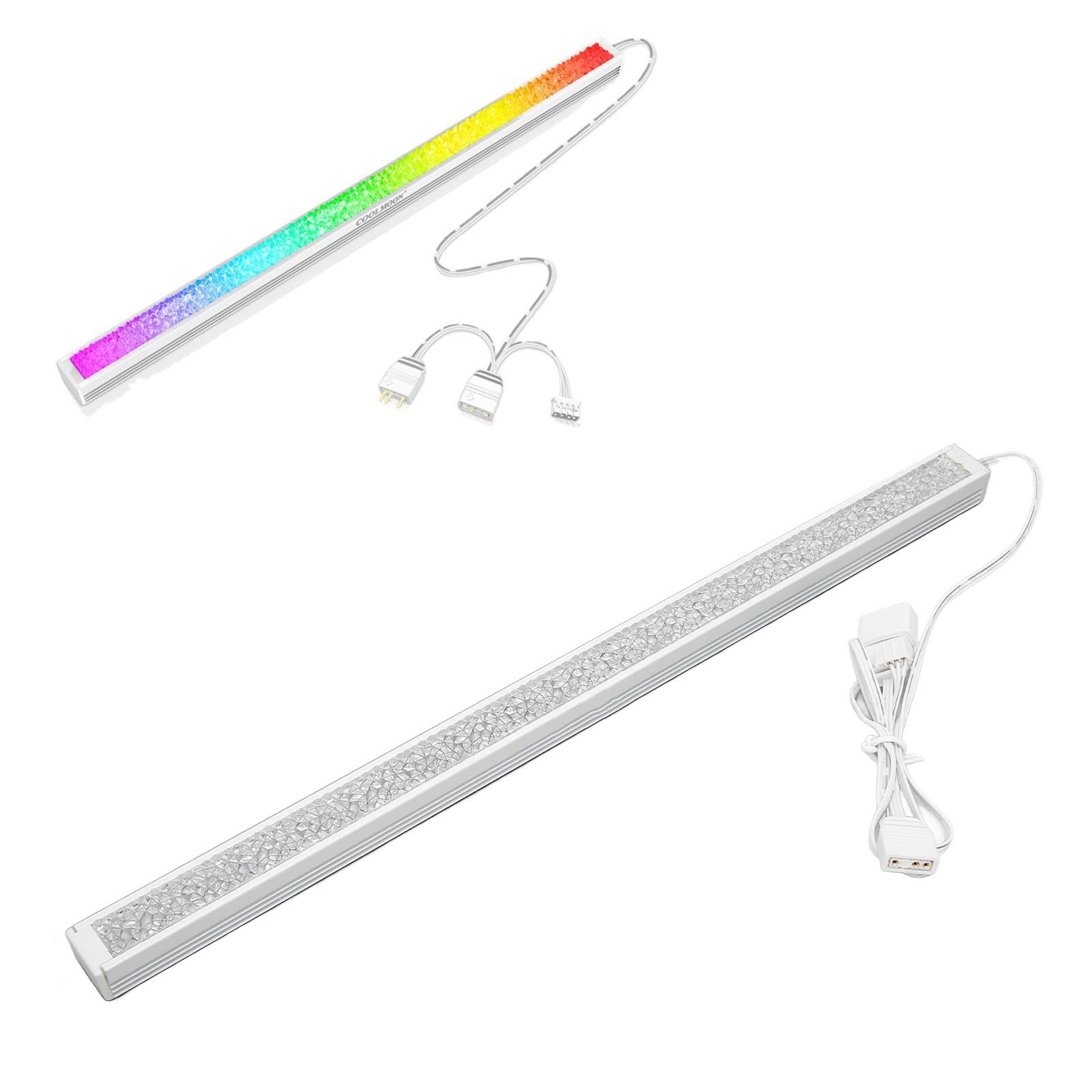 Striscia LED ARGB per Case PC, Striscia LED PC RGB Indirizzabile con Magnete con Connettore 5V a 3 Pin, per Aura Sync per RGB Fusion per Mystic Light Sync, 28CM