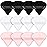 Maitys 12 Pcs Powder Puff Triangle for Face Makeup Cosmetic Loose Powder Puff Velour Soft Body Washable Reusable Foundation Sponge Wet Dry Makeup Tool for Women(Small,Black, White, Pink)