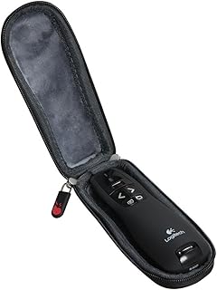 For Logitech Wireless Professional Presenter R400 Travel Hard EVA Protective Case Carrying Pouch Cover Bag Compact sizes by Hermitshell by Hermitshell