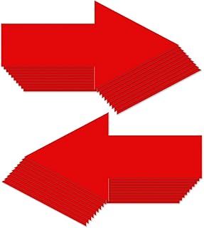 Arrow Floor Sticker Red 10"×5" Directional Floor Decal Self-Adhesive Removable Waterproof Arrow Vinyl Sign 20 PCS