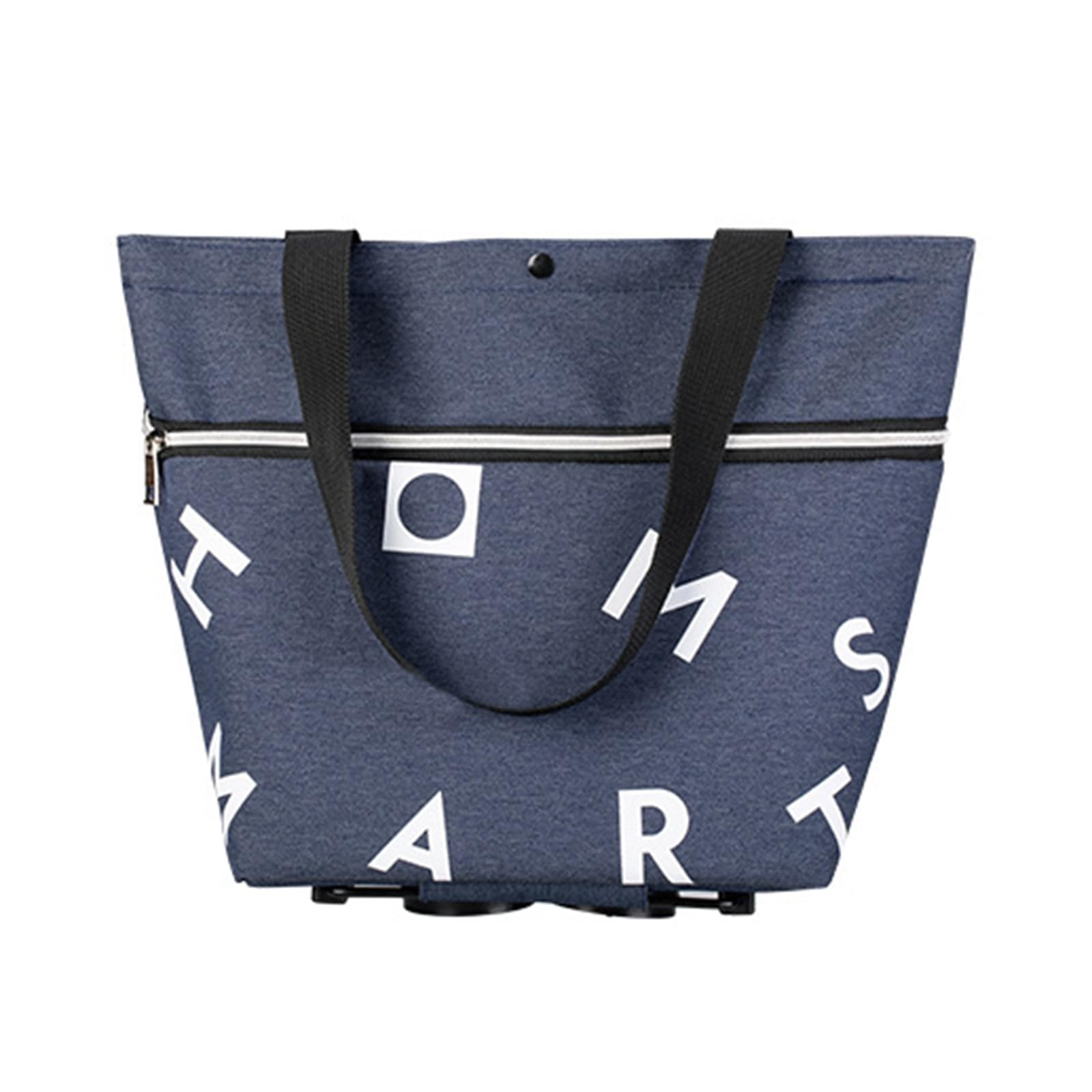 Foldable Trolley Cart For Shopping Sturdy Oxford Fabric Bag Foldable Shopping Trolley With Smooth Rolling Shopper's Grocery Bag