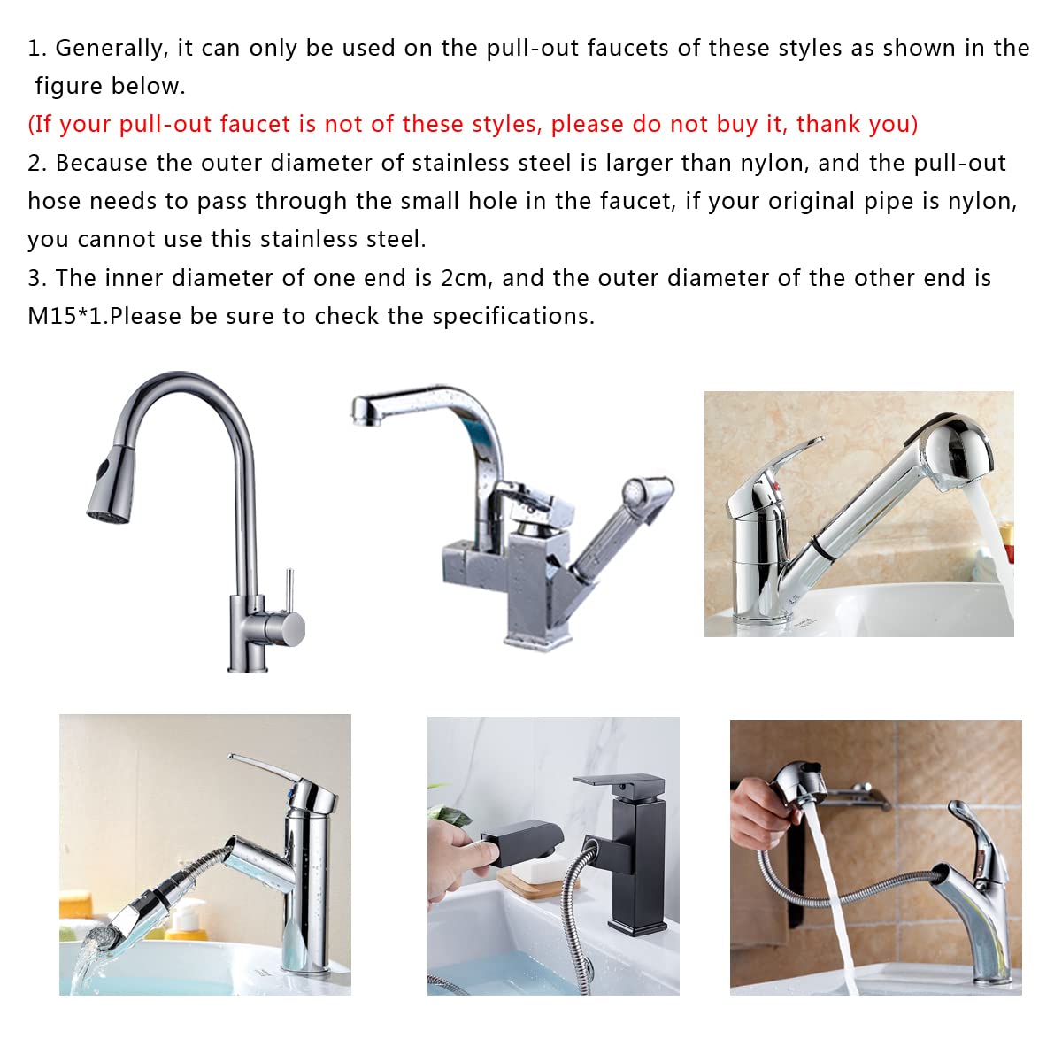 Kitchen 59Inch Or 150CM Pull Down Sink Faucet