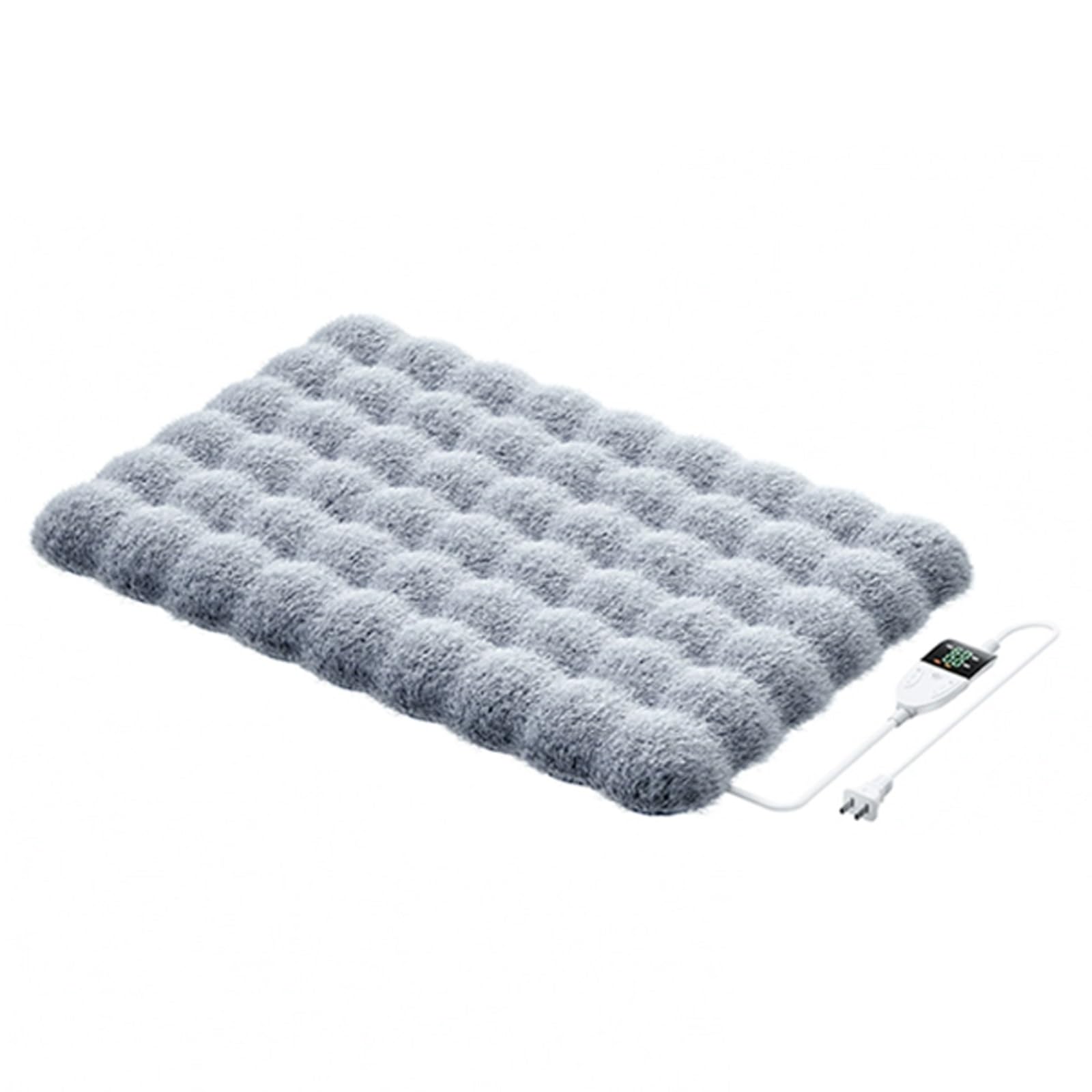 Manta Térmica para Perros, Alfombrilla Calefactora para Mascotas, Temperatura Ajustable, Funda Extraíble, Segura y Cómoda, Ideal para Climas Fríos(Gray,Large)