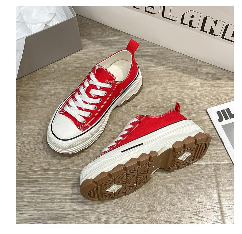 Fashionable Thick-Soled Student Casual Sports Shoes. Breathable Canvas Upper. Wear-Resistant Sole. Youthful Vitality.3