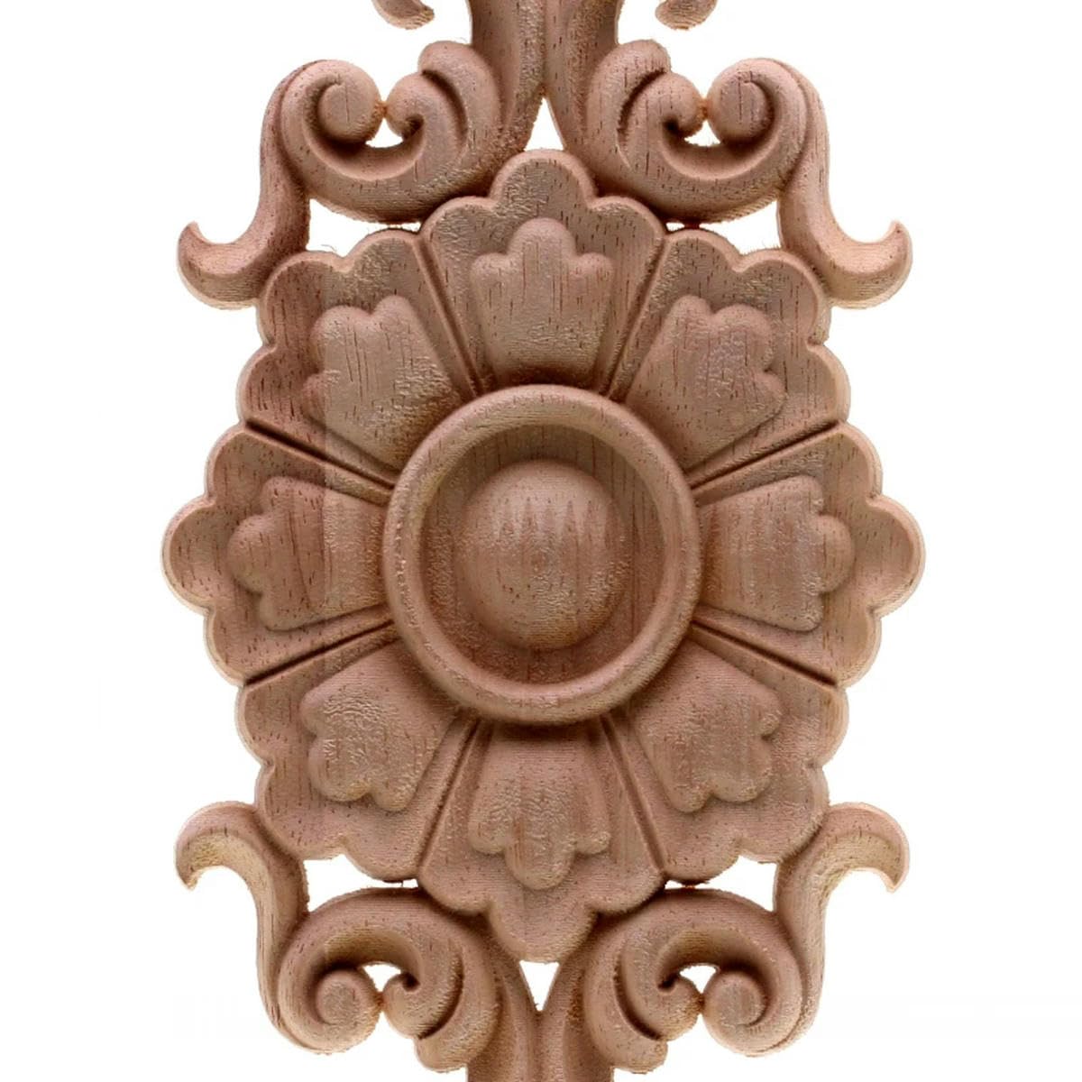 Drewniane aplikacje kwiatowe rzeźbione w drewnie aplikacja drewniana kalkomania meble architektoniczne szafka rama drzwi ściana wystrój domu 37 * 16 cm