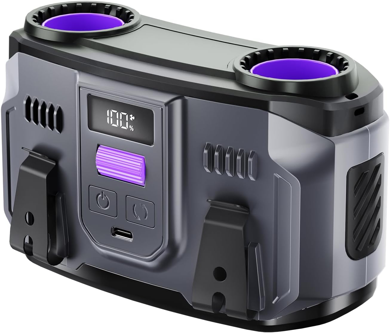 24000mAh Personal Waist Fan, Clip Waist For Working,125 Speed & 40H Cooling and Heatstroke Prevention For Outdoor Travel Camping (8092-Purple)