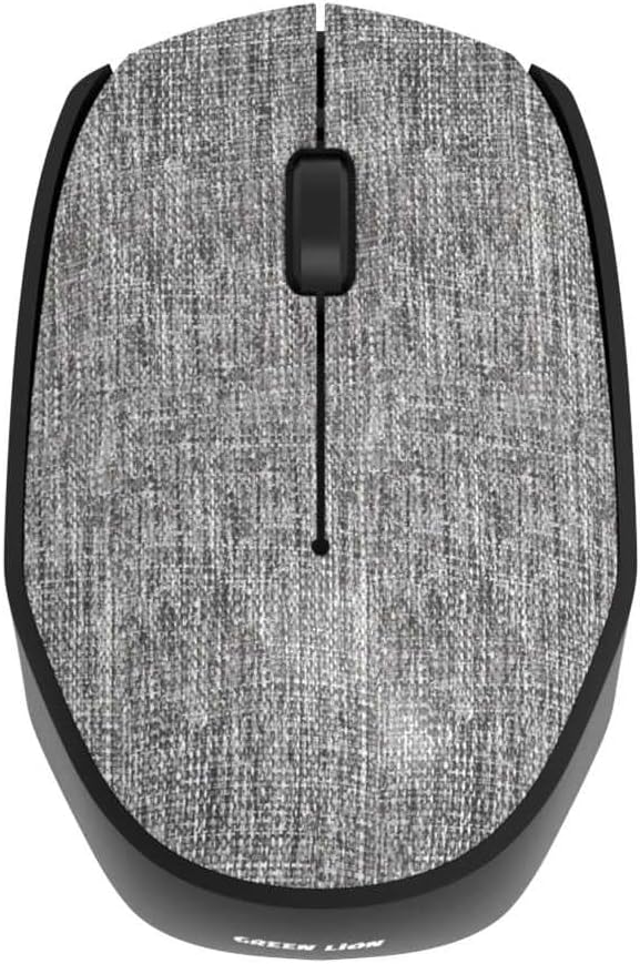 Green Lion G100 Wireless Mouse, 1200 DPI Resolution, 1 AAA Battery, 10M Operating Range, 3 Keys, Compatible with Mac, Windows And Android, USB Nano, Bluetooth Wireless, User Friendly - Gray