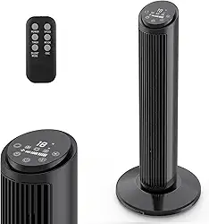 Hivento Ventilador Torre, Velocidade de 6m/s, 3 Velocidades, 3 Modos de Vento, Oscilação de 70°, Timer de 15h, Controle Touch Econômico – Ventilador para Quarto, Sala e Uso Doméstico，220v