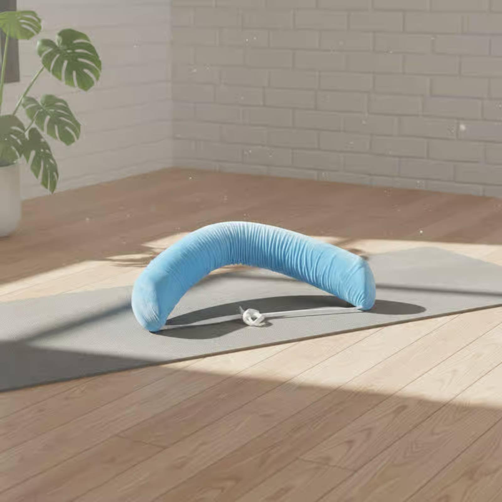 Cojín Lumbar Curvo Almohada Ergonómica para Cintura Cojín de Cojín de Almohada de Posicionamiento Funda Lavable de Terciopelo con Esponja Suave Adecuado para Dormir y Relajación Doméstica