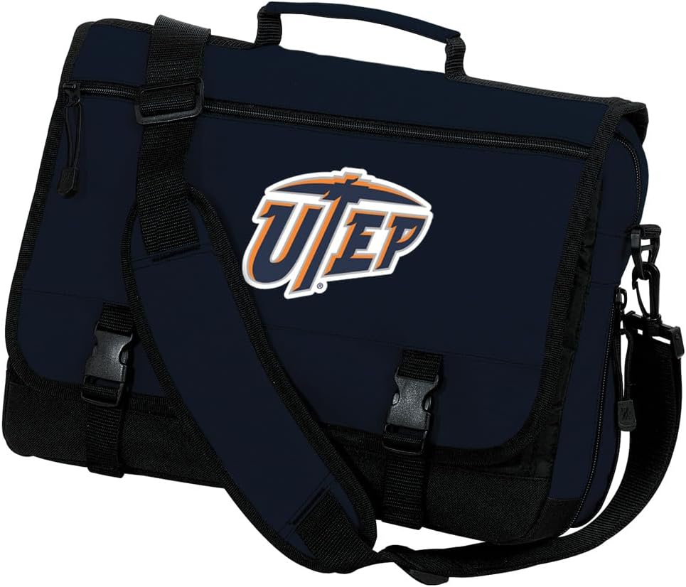 Broad Bay UTEP Miners Laptop Bag Texas at El Paso Computer Bag Messenger Bag Black Medium Size