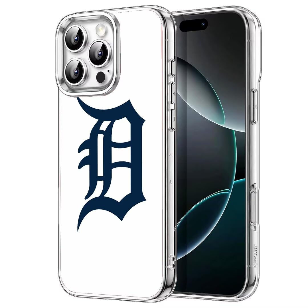 Phone Case Tigers Waterproof Detroit Compatible with iPhone 15 Pro Max Soft TPU Protective Case Clear