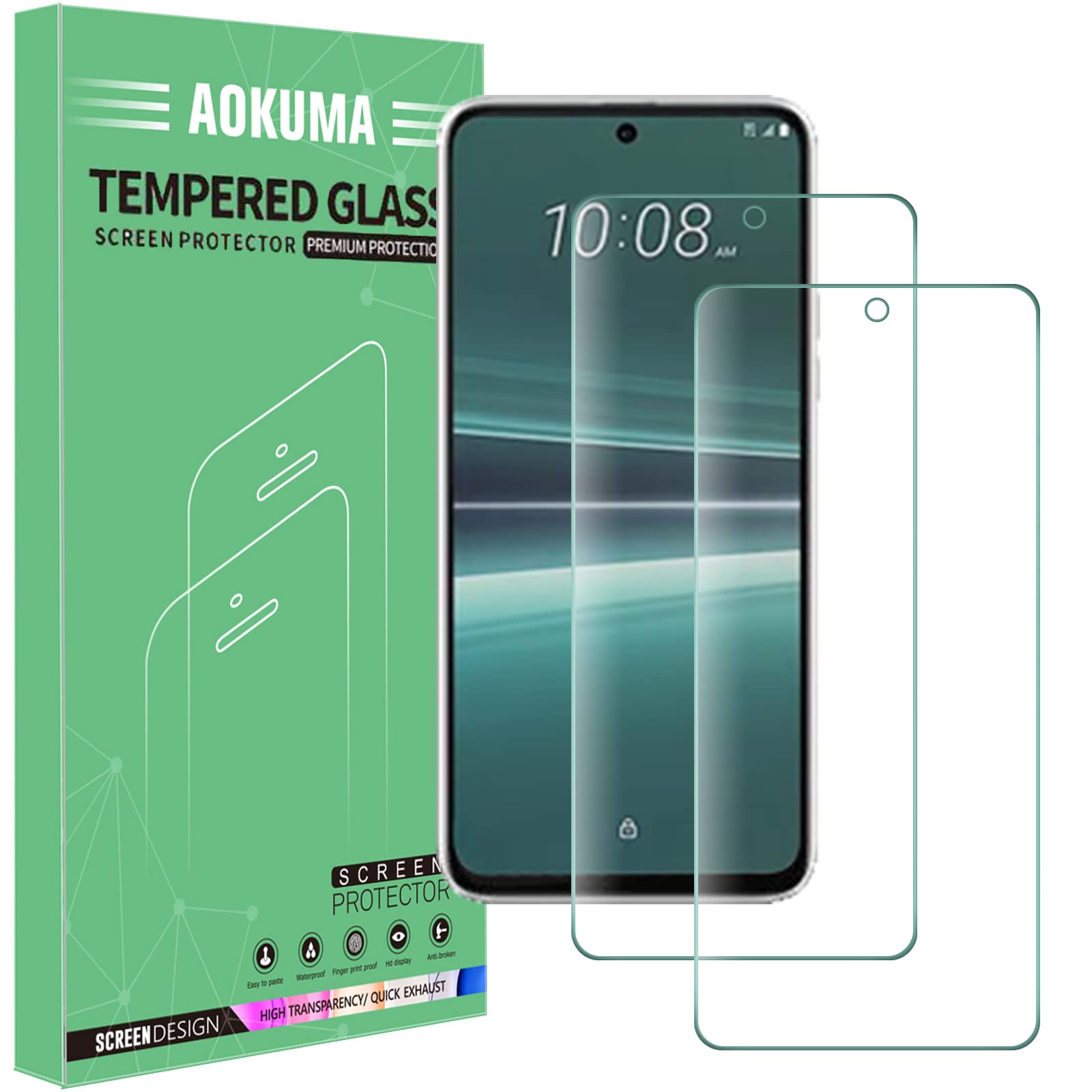Brotect Pellicola Protettiva In Vetro Ibrido AirGlass Per HTC U23 Pro (3 Pezzi) – Durezza 9H, Anti-Impronta, Trasparente, Made In Germany