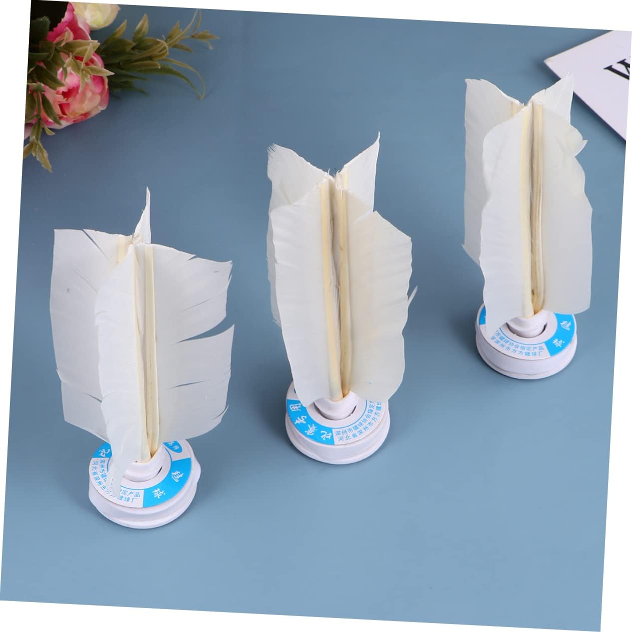 6 Pcs White Goose Fitness Shuttlecock Traditional Chinese Kicking for Indoor Outdoor Sports Activities for Adult Training and Exercise