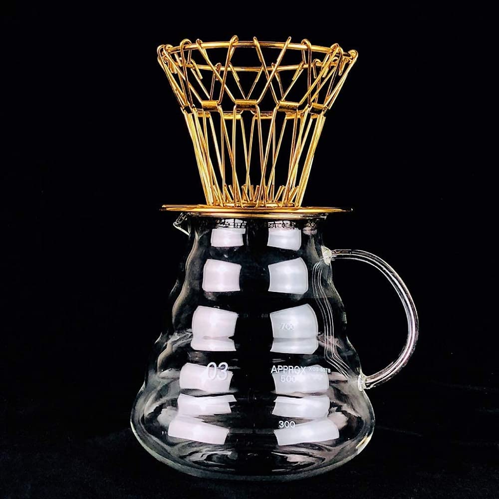 Filtre à café réutilisable 1 à 2 tasses en laiton pliable pour cafetière à café sans papier