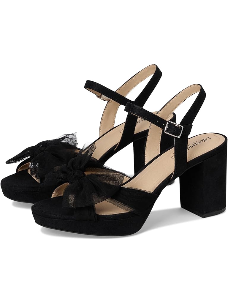 Black LifeStride Last Dance Ankle Straps