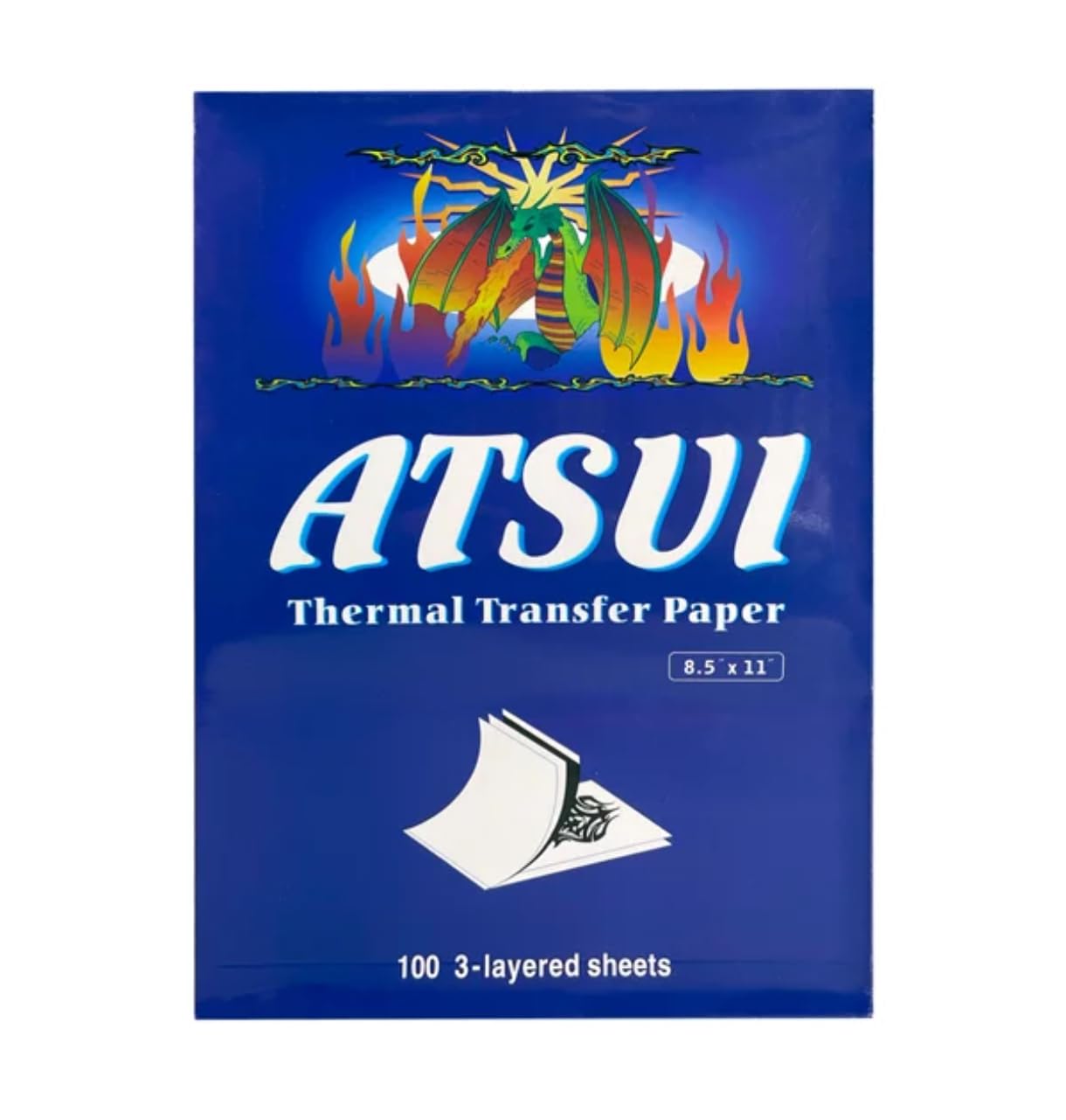 ATSUI Papier de Transfert Thermique, 21,6 x 28 cm, 100 Feuilles 3 Couches