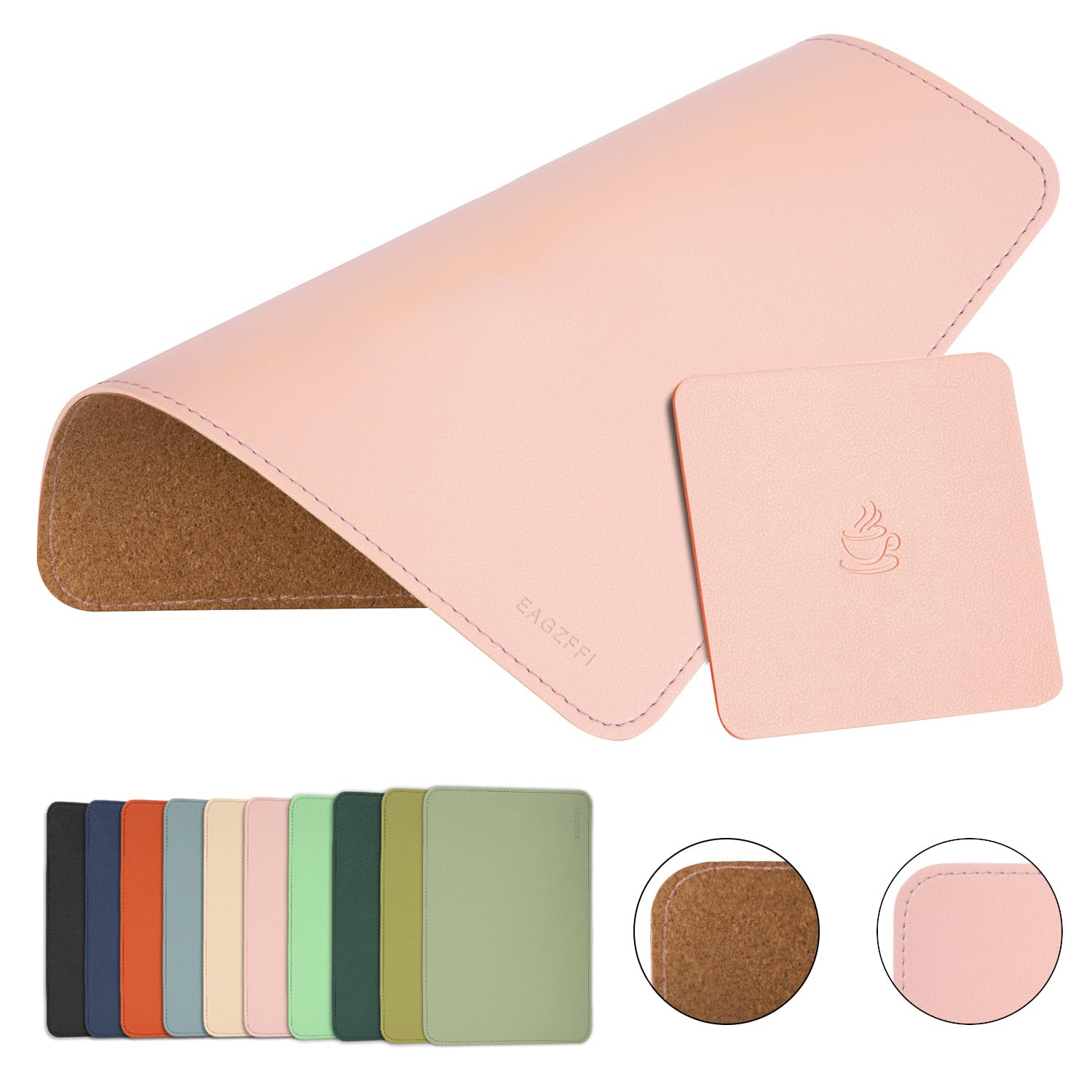 Amazon.co.jp: EAGZFFI レザーマウスパッド、木製マウスパッド