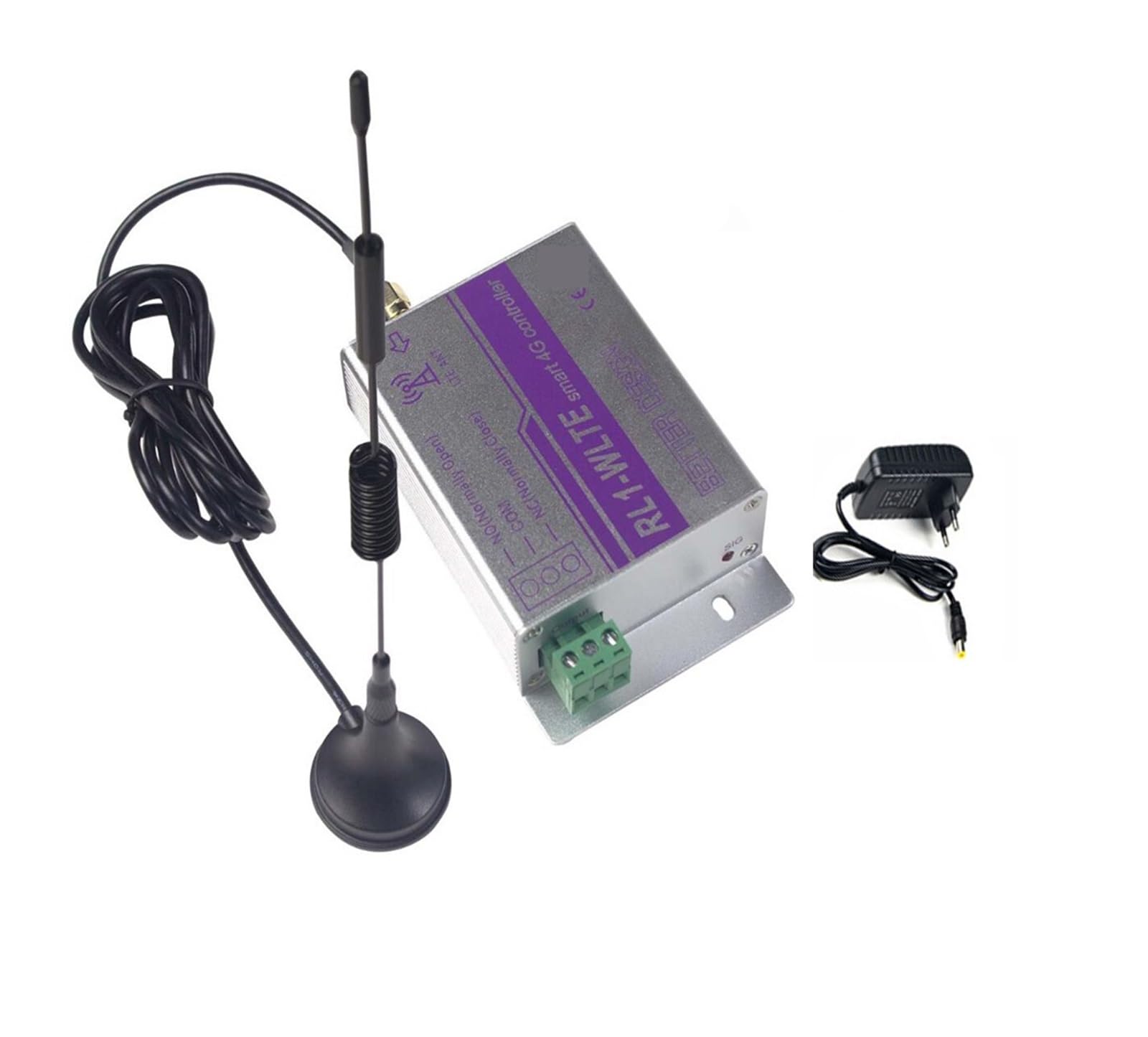 Automatischer Türschließer, 4G 1CH GSM Relaisschalter RL1 Wireless Remote Garagentoröffner Zugangscontroller per SMS(Kit2 EC)