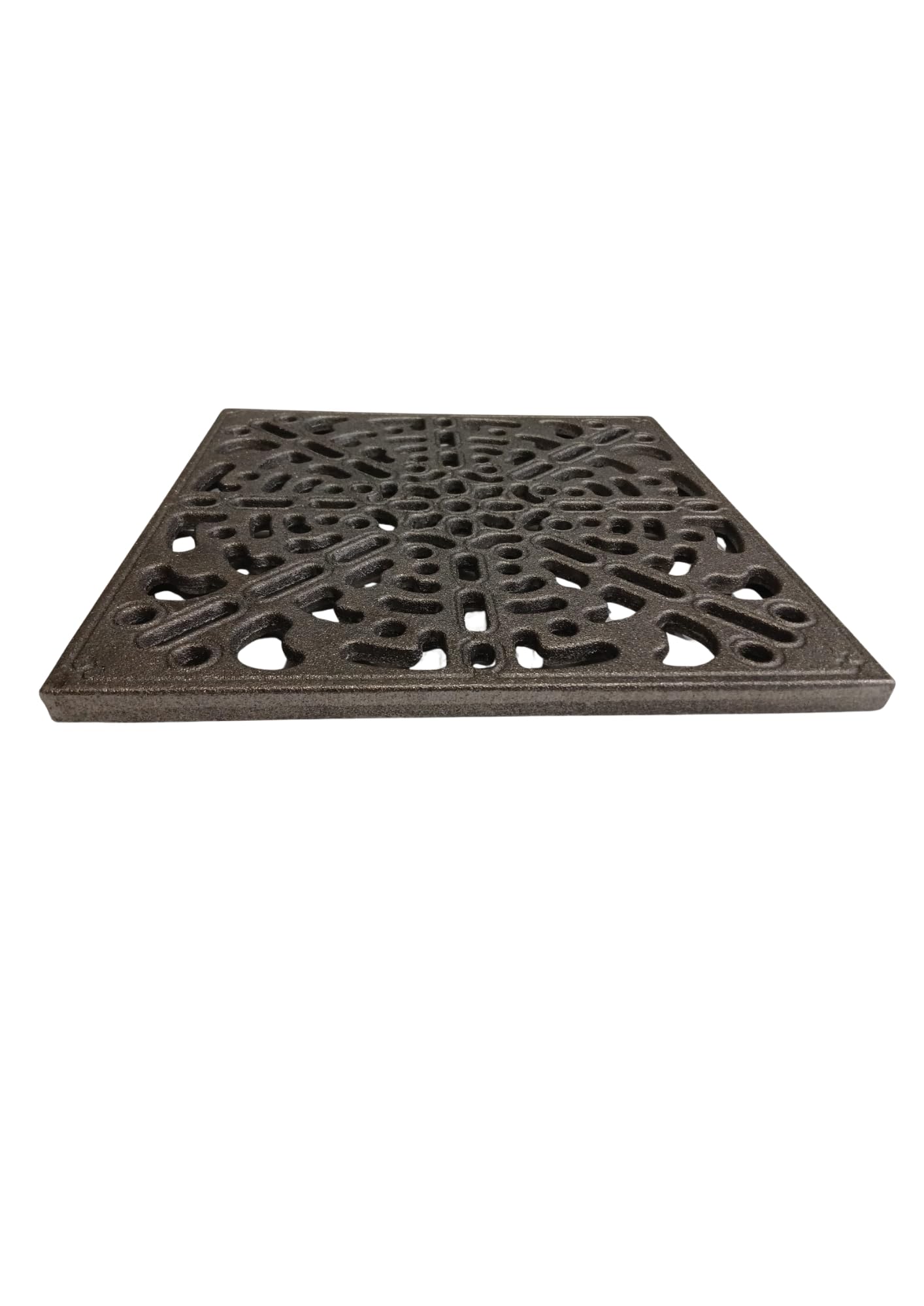 Rejilla de ventilación de hierro fundido para chimeneas, estufas de leña y fogatas con dimensiones 300 x 300 mm y grosor 1 cm - RIF 0027