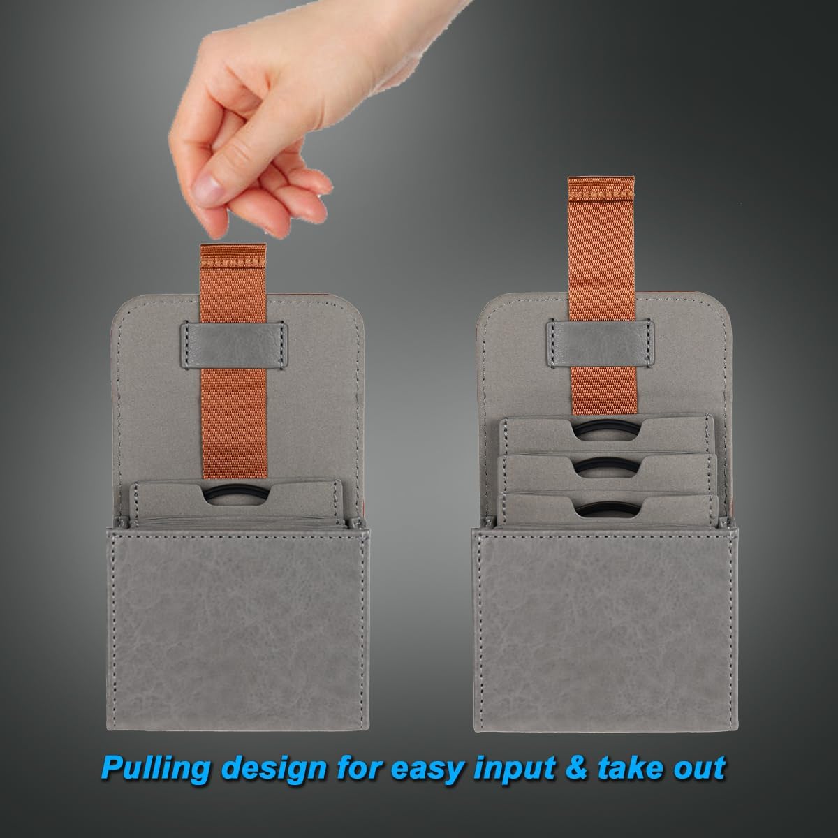 SIOTI Camera Lens Filter Case 4 Pockets, Leather Filter Pouch, Compatible with < 62mm Camera Lens Circular UV/ND/GND/CPL Filter