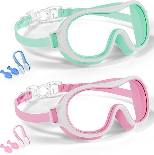 Miniatura 11 de Aegend 2 Pack Swim goggles for Kids 3-15, Anti-Fog Anti-UV Wide Vision Waterproof, No leak Swimming goggles for Boys Girls