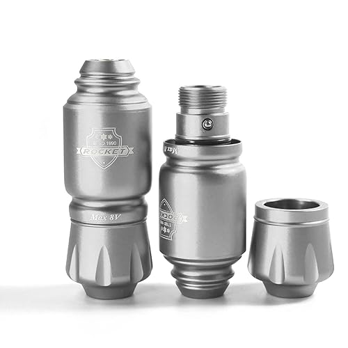 Miniatura 2 de Bolígrafo de tatuaje de motor, voltaje de trabajo de 6-7 V, mini bolígrafo de tatuaje 8 V 10000 RPM para salón (plata)