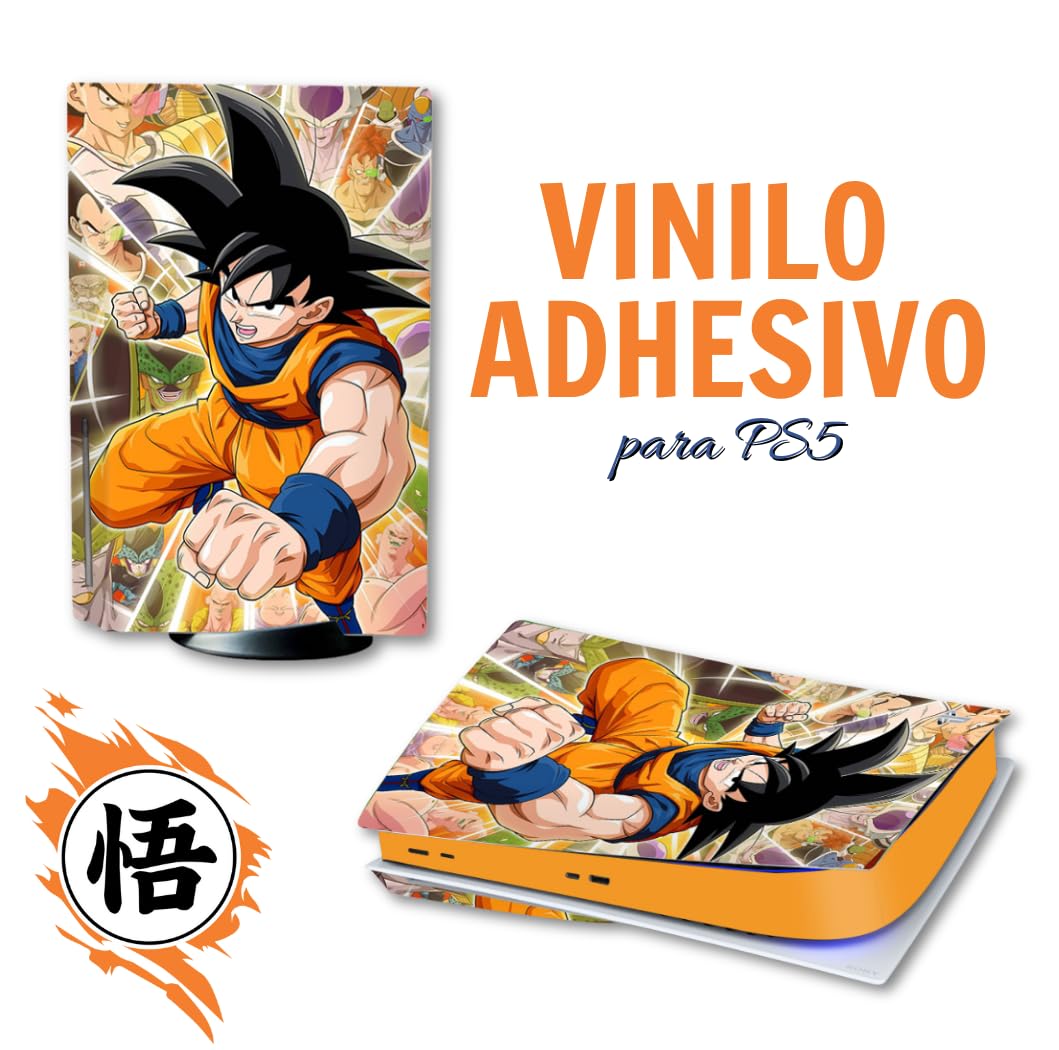 Selbstklebende Vinylfolie kompatibel mit PS5, Anti-Fingerprint-Schutzaufkleber für PS5, Kratzfeste Klebefolie für PS5-Konsole und Controller, Zubehör kompatibel mit PS5 (Anime Standard Disc)